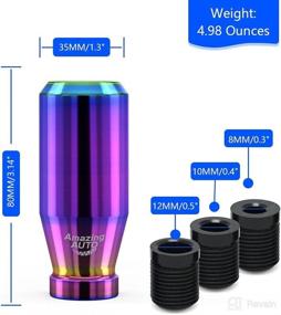 img 3 attached to 🚗 Multicolor Racing JDM Type-R Style Manual Gear Shift Knobs Universal Fit for Mazda, Tacoma, STi, Nismo, Honda Accord, Subaru, Honda Focus, ST, Miata, 350z, Civic, WRX, Toyota TRD