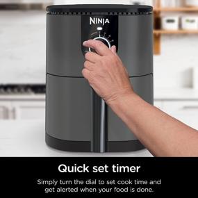 img 2 attached to Compact Grey 2 Quart Ninja AF080 Mini Air Fryer With Nonstick Coating And Quick Set Timer For Effortless Cooking