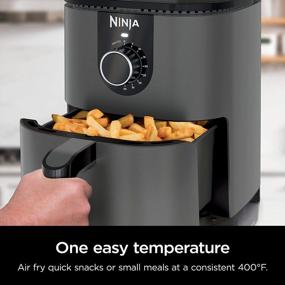 img 1 attached to Compact Grey 2 Quart Ninja AF080 Mini Air Fryer With Nonstick Coating And Quick Set Timer For Effortless Cooking