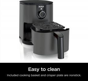 img 3 attached to Compact Grey 2 Quart Ninja AF080 Mini Air Fryer With Nonstick Coating And Quick Set Timer For Effortless Cooking