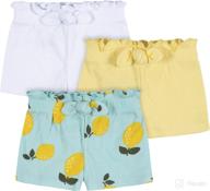 gerber 3 pack shorts yellow lemons apparel & accessories baby girls логотип