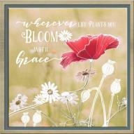 brighten up your space with carpentree's bloom with grace framed canvas in multi logo