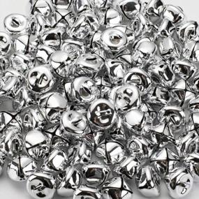 img 3 attached to 100 Pack 1 Inch Silver Jingle Bells For Christmas Festival, Party, Wedding Decorations And DIY Projects - Large And Bulk Christmas Metal Bells For Crafts