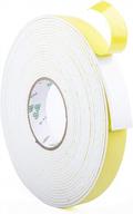 weatherproof doors and windows soundproofing seal strip, 33' (l) x 1/8" (w) x 1" (t), self-adhesive insulation weather stripping for collision avoidance logo