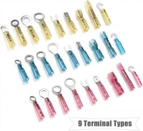 img 2 attached to Insulated Electrical Wire Terminal Kit - Sopoby Heat Shrink Connectors Assortment - 810PCS Crimp Connectors For Automotive, Marine, Ring, Fork, Hook, Spade And Butt Splices