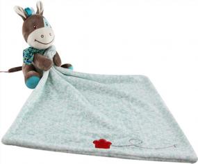 img 3 attached to Игрушки Horse Snuggler, Baby Blankie Plushy Security Blanket (зеленый)