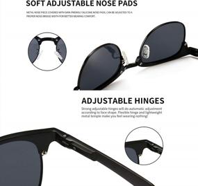 img 1 attached to SUNGAIT Polarized Half Frame Retro Sunglasses - Classic Style For Optimal Sun Protection