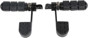 img 4 attached to 🏍️ Anti-Vibration HDMT Foot Pegs Motorcycle Footpeg Footrest Bracket Set with Heel Rest for Harley Softail Sportster Dyna Fxwg Fxr Models