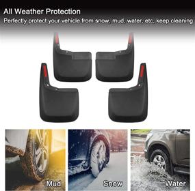 img 2 attached to 🚗 Tecoom Mud Flaps Splash Guards for Ford F150 2015-2019 | Front and Rear 4pcs Set | Without Wheel Lip Molding | ABS Molded