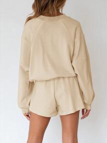 img 1 attached to MEROKEETY Women'S Oversized Batwing Sleeve Lounge Sets Casual Top And Shorts 2 Piece Outfits Sweatsuit
