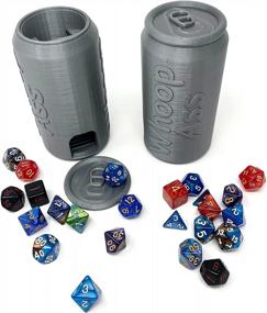 img 2 attached to Silver 7PCS D20 Dice Set For Dungeons And Dragons Tabletop Roleplaying Games - MunnyGrubbers DT Can Of Whoopass Dice Tower Roller