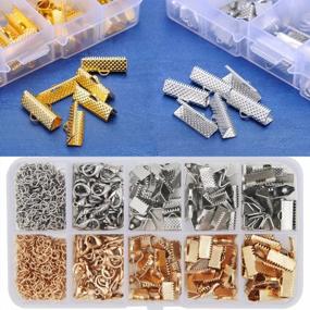 img 2 attached to Get Creative With The EuTengHao 440Pcs Ribbon Bracelet Kit: Featuring Gold And Silver Jewelry Findings For Stunning Creations