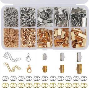 img 4 attached to Проявите творческий подход с набором браслетов из лент EuTengHao из 440 шт.: с золотыми и серебряными украшениями для потрясающих творений