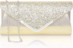 img 4 attached to Evening Envelope Handbag Sequin Shoulder Women's Handbags & Wallets ~ Clutches & Evening Bags
