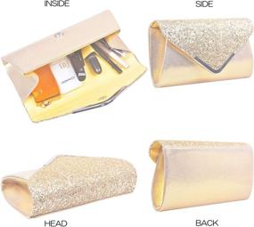 img 2 attached to Evening Envelope Handbag Sequin Shoulder Women's Handbags & Wallets ~ Clutches & Evening Bags