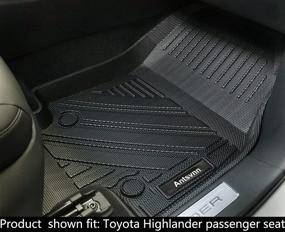 img 2 attached to 🚗 Antsvnn All-Weather Rubber Floor Mats & Cargo Liner Combo for 2020-2022 Toyota Highlander (3 Rows + Cargo Liner, No Subwoofer Models)