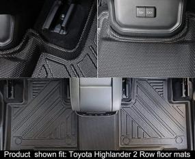 img 1 attached to 🚗 Antsvnn All-Weather Rubber Floor Mats & Cargo Liner Combo for 2020-2022 Toyota Highlander (3 Rows + Cargo Liner, No Subwoofer Models)