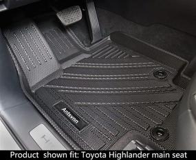 img 3 attached to 🚗 Antsvnn All-Weather Rubber Floor Mats & Cargo Liner Combo for 2020-2022 Toyota Highlander (3 Rows + Cargo Liner, No Subwoofer Models)