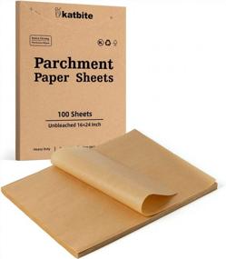 img 4 attached to Katbite 16X24 Inch Parchment Paper Sheets, 100Pcs Non-Stick Precut Baking Parchment, Unbleached Parchment Paper For Baking, Cooking, Grilling, Frying And Steaming, Full Sheet Baking Pan Liners