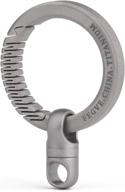 fegve titanium swivel small key ring logo
