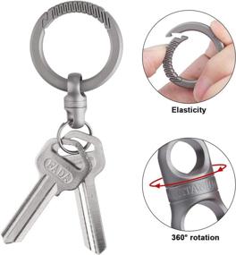 img 2 attached to FEGVE Titanium Swivel Small Key Ring