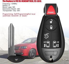 img 3 attached to 🔑 High-Quality Replacement: 2 Pack 6-Button Keyless Entry Remote Fob for Chrysler Town and Country, Dodge Grand Caravan, Durango (2008-2016, 2011-2014) - Compatible with P/N: M3N5WY783X