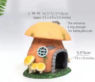 π mushroom house aquarium ornament - fish and shrimp hideout, reptile and hamster home, shelter cave for fish tank landscaping logo