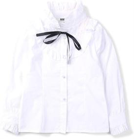 img 4 attached to 👑 Princess Collar Uniform Bowknot Girls' Clothing - OCHENTA Tops, Tees & Blouses