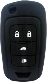 img 3 attached to Ezzy Auto Pair of Black 4 Button Key Covers - Silicone Flip Folding Key Case Covers for 2010-2014 Camaro
