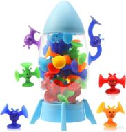 🛁 26 piece blue suction cup toys set - bath & sensory toys for 3-7 year old boys & girls, stress relief & travel toys, ideal gifts for 3-8 year old boys & girls logo
