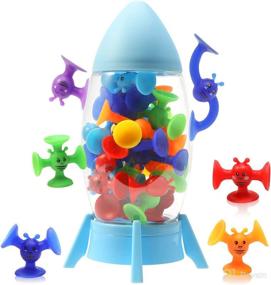 img 4 attached to 🛁 26 Piece Blue Suction Cup Toys Set - Bath & Sensory Toys for 3-7 Year Old Boys & Girls, Stress Relief & Travel Toys, Ideal Gifts for 3-8 Year Old Boys & Girls