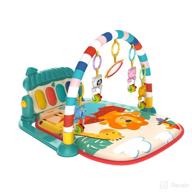 🎶 green lcasio baby gym play mat with musical activity center for newborns and toddlers – kick & play piano gym, tummy time padded mat logo