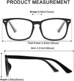 img 1 attached to Upgrade Your Look With AISSWZBER Stylish Square Non-Prescription Eyeglasses