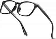 upgrade your look with aisswzber stylish square non-prescription eyeglasses logo