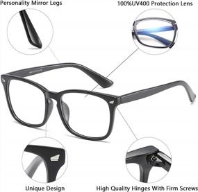 img 3 attached to Upgrade Your Look With AISSWZBER Stylish Square Non-Prescription Eyeglasses