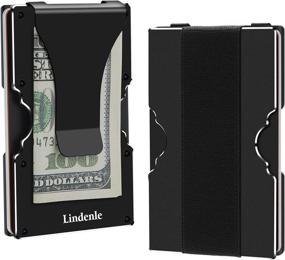 img 4 attached to Black Aluminum RFID Blocking Slim Wallet Card Holder For Women By Lindenle - Minimalist Design