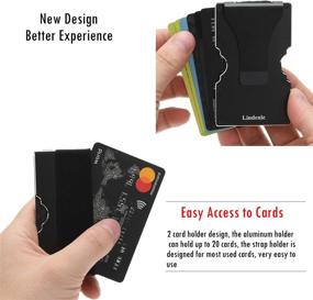 img 2 attached to Black Aluminum RFID Blocking Slim Wallet Card Holder For Women By Lindenle - Minimalist Design