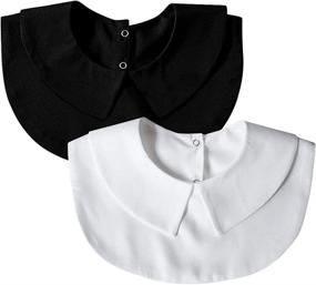 img 1 attached to Joyci 2 Pack Detachable Collar Blouse Girls' Clothing at Tops, Tees & Blouses