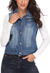 img 2 attached to 👗 MISS MOLY Women's Distressed Classic Coats, Jackets & Vests: Timeless Women's Clothing Collection