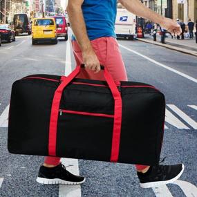 img 2 attached to Travel In Style With Extra Large Lightweight Duffel Bags - Set Of 2 32.5 Inch Luggage Bags