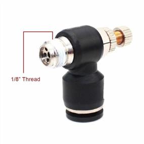 img 2 attached to 5-Pack Beduan Pneumatic Push To Connect Air Flow Control Valve Adapter Fitting, 4Mm Tube OD X 1/8" Male Thread Elbow 90 Degree Switch.