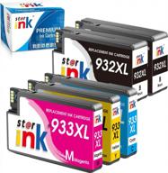 🖨️ starink hp 933xl 932xl ink cartridge replacement combo pack – high-quality ink for officejet 6700 h711n, 6600, 7612, 7510, 7610 printer – 2 black, cyan, magenta & yellow, 5 packs logo