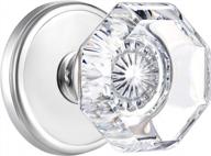 octagon crystal door knobs - clctk passage glass interior knobs for hall & closet, polished chrome логотип