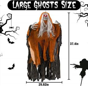 img 1 attached to Terrify Your Neighbors With This Set Of 41" Halloween Hanging Ghost Skeletons - Perfect For Outdoor Decorations On Your Porch Or Garden!