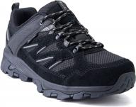 легкие водонепроницаемые мужские туфли из замши для походов: нескользящие, дышащие, низкого верха для активного отдыха на природе, кемпинга и треккинга. логотип