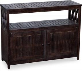 img 3 attached to DTY Outdoor Living Longs Peak Eucalyptus Sideboard, Espresso