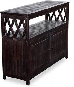 img 1 attached to DTY Outdoor Living Longs Peak Eucalyptus Sideboard, Espresso