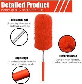 img 3 attached to Ykkpoct 6 Pcs Microfiber Duster: Versatile & Washable Cleaning Tool for Office, Car, Computer & Air Condition