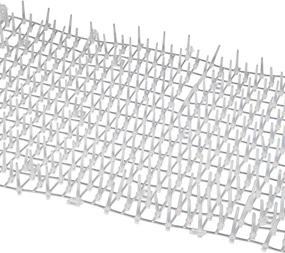 img 1 attached to 🐾 Tapix Clear Cat Scat Mat with Spikes - Digging Stopper & Anti-cat Network Strips, Indoor/Outdoor Cat Deterrent Mat with Staples