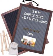 get creative with solejazz felt letter board - 730 precut letters & numbers, dual-sided display, brown frame logo